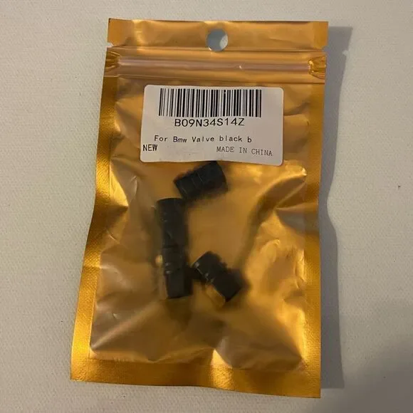 BMW Valve Stem Caps in Black Set of 4 NWT - Picture 4 of 4